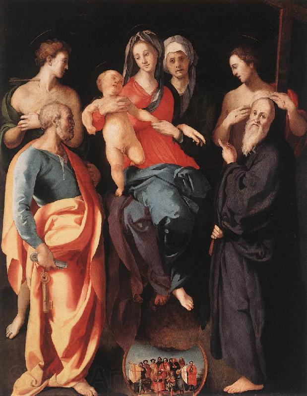 Pontormo, Jacopo Madonna and Child with St Anne and Other Saints